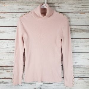 Calvin Klein Pink & Gold Turtleneck sweater, Med